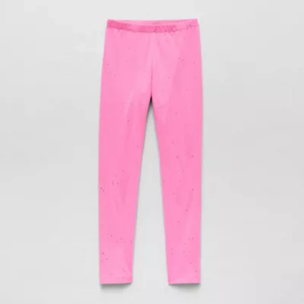 Thereabouts Little & Big Girls Sparkle Knit Full Length Leggings