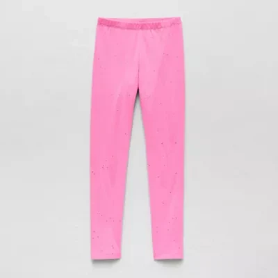 Thereabouts Little & Big Girls Sparkle Knit Full Length Leggings