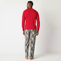 North Pole Trading Co. Mens Tall Crew Neck Long Sleeve 2-pc. Matching Family Pant Pajama Set