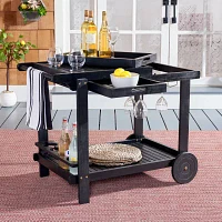 Orland Patio Collection Wood-Top Serving Cart