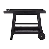 Renzo Patio Collection Wood-Top Serving Cart