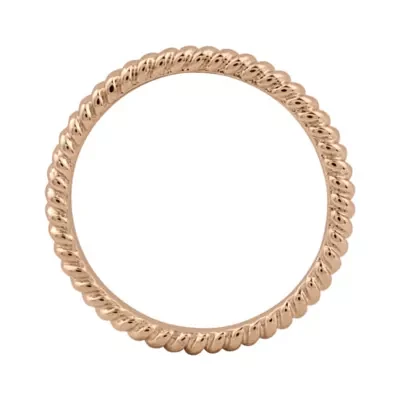 Personally Stackable 18K Rose Gold Over Sterling Silver 3.5mm Twisted Ring