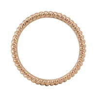 Personally Stackable 18K Rose Gold Over Sterling Silver 3.5mm Twisted Ring