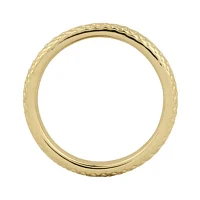 Personally Stackable 18K Yellow Gold Over Sterling Silver 3.5mm Cable Ring