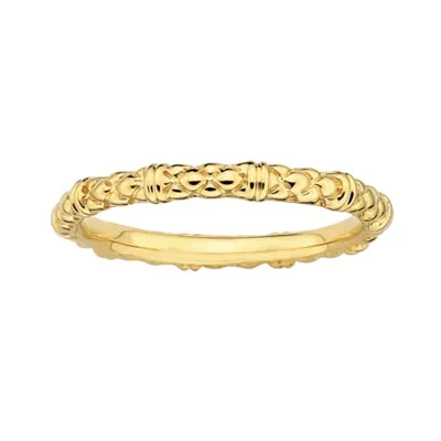 Personally Stackable 18K Yellow Gold Over Sterling Silver 1.5mm Cable