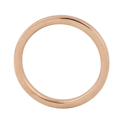 Personally Stackable 18K Rose Gold Over Sterling Silver 3.5mm Square-Edge Ring