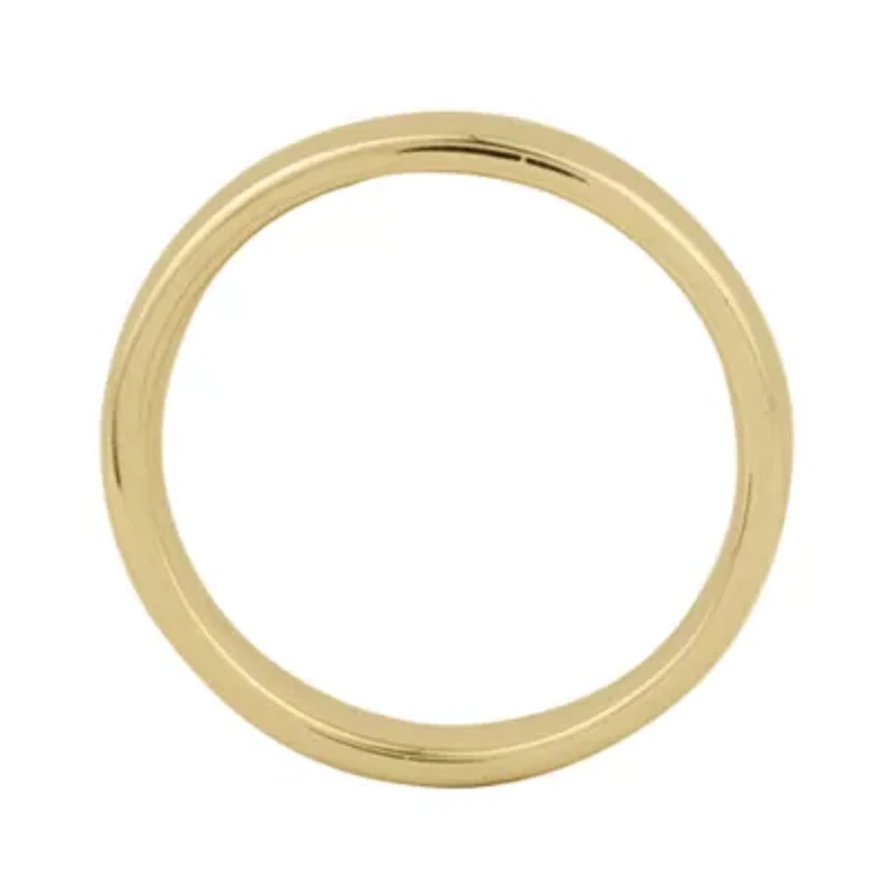 Personally Stackable 18K Yellow Gold Over Sterling Silver 3.5mm Rounded Ring