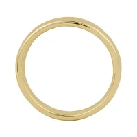 Personally Stackable 18K Yellow Gold Over Sterling Silver 3.5mm Rounded Ring