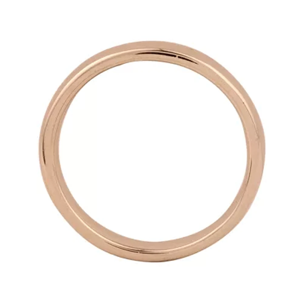 Personally Stackable 18K Rose Gold Over Sterling Silver 3.5mm Rounded Ring