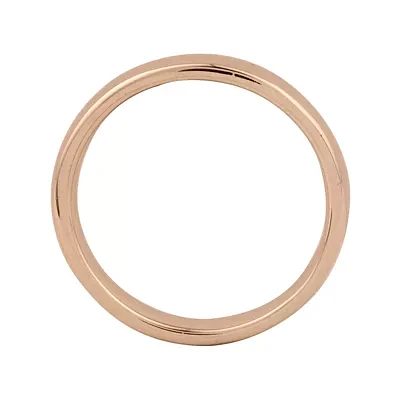 Personally Stackable 18K Rose Gold Over Sterling Silver 3.5mm Rounded Ring