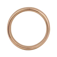 Personally Stackable 18K Rose Gold Over Sterling Silver 3.5mm Rounded Ring