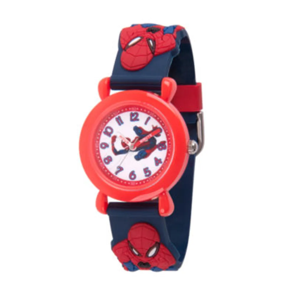 Marvel Spiderman Boys Blue Strap Watch Wma000161