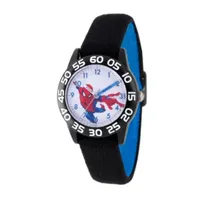 Avengers Marvel Spiderman Boys Black Strap Watch Wma000176