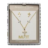 Mixit Hypoallergenic Gold Tone 2-pc. Cross Jewelry Set