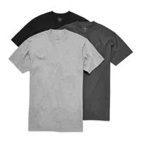 Stafford Heavyweight Mens 3 Pack Short Sleeve Crew Neck T-Shirt Tall