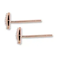 Diamond-Accent X Stud Earring in Rose Gold