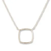 Womens Natural Diamond-Accent Pendant Necklace in 10K Gold