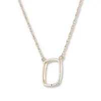 Womens Natural Diamond-Accent Pendant Necklace in 10K Gold