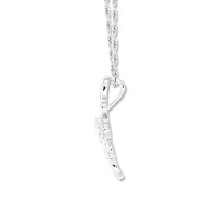 Womens 1/ CT. T.W. Natural White Diamond 10K White Gold Pendant Necklace