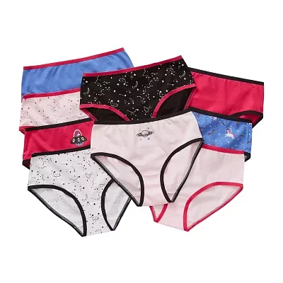 Arizona Little & Big Girls 9 Pack Brief Panty