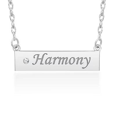 Womens Diamond Accent Natural White 10K Gold Pendant Necklace