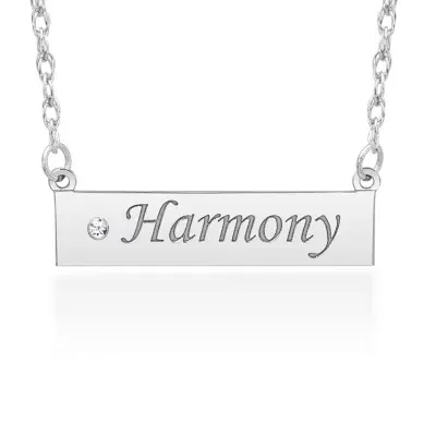 Womens Diamond Accent Genuine White Sterling Silver Pendant Necklace