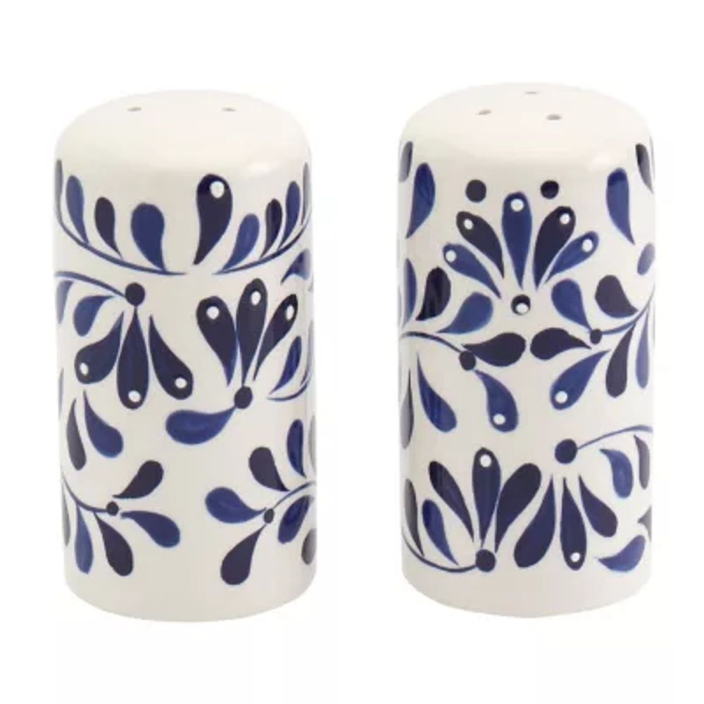 Tabletops Unlimited Carmine Stoneware Salt + Pepper Shakers