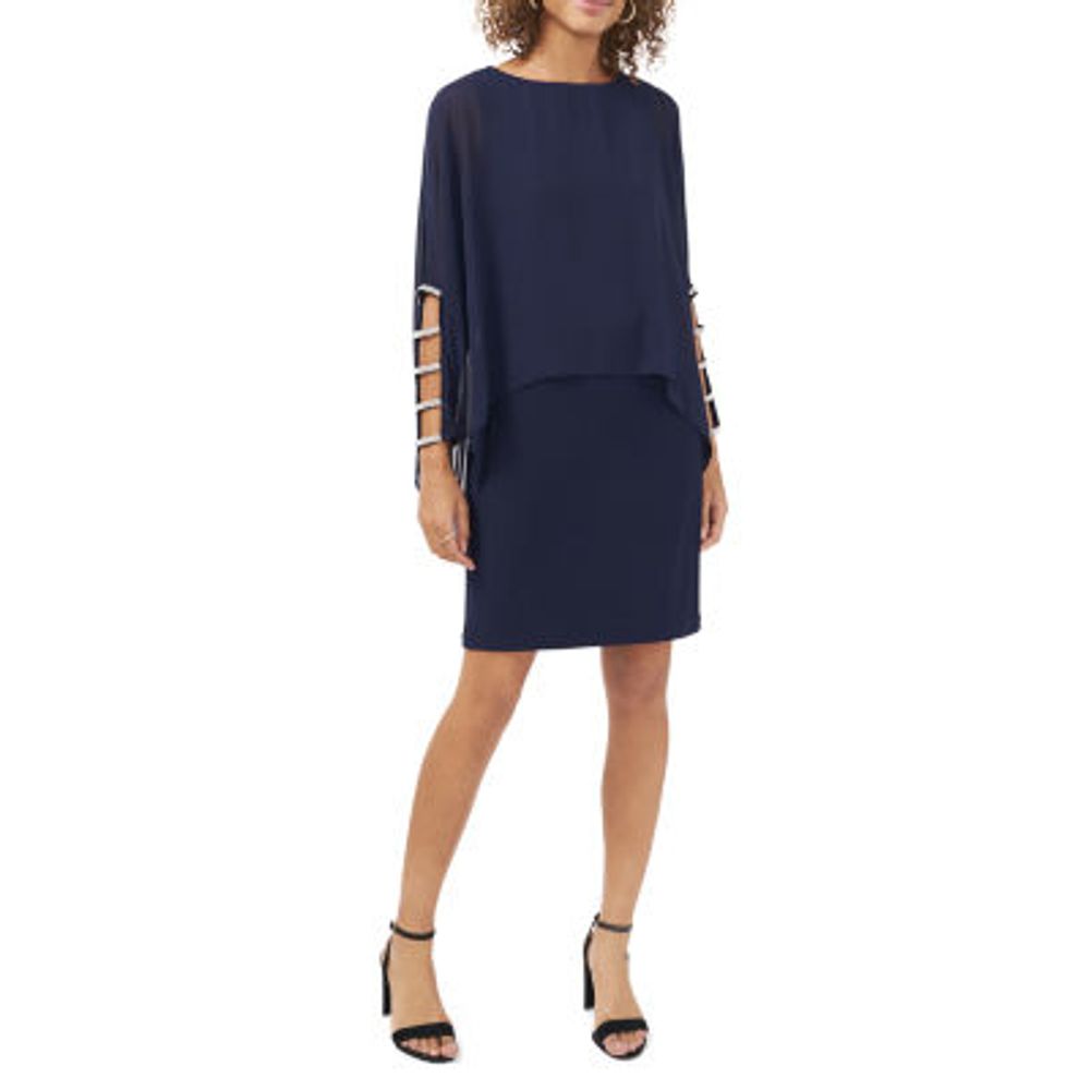 MSK Long Sleeve Embellished Sheath Dress | Foxvalley Mall