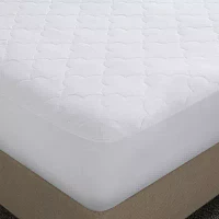 Sleep Philosophy All Natural Cotton Percale Quilted Mattress Pad with Spandex Snug-on Slip Fit Skirt