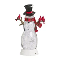 Roman 18in Lighted Swirl Snowman Christmas Tabletop Decor