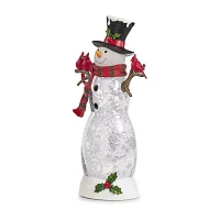 Roman 18in Lighted Swirl Snowman Christmas Tabletop Decor