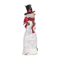 Roman 18in Lighted Swirl Snowman Christmas Tabletop Decor