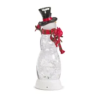 Roman 18in Lighted Swirl Snowman Christmas Tabletop Decor