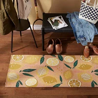 Town And Country Livie Floral Washable 24" X 72" Indoor Rectangular Runner