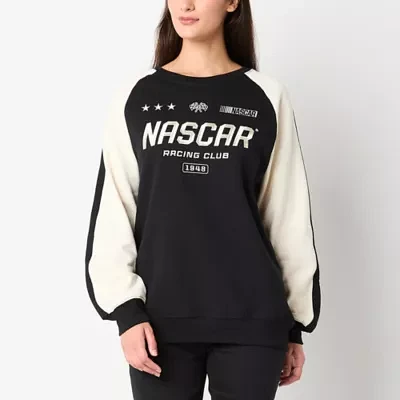 Juniors Nascar Racing Womens Crew Neck Long Sleeve Sweatshirt