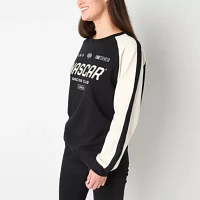 Juniors Nascar Racing Womens Crew Neck Long Sleeve Sweatshirt