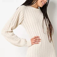 by&by Womens Long Sleeve Sweater Dress Juniors