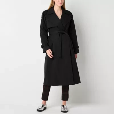 Worthington Womens Midweight Trench Coat