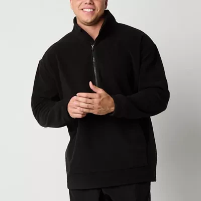 Xersion Polar Fleece Mens Big and Tall Long Sleeve Mock Neck Top