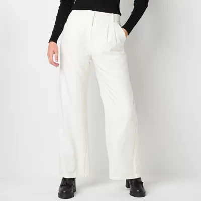 by&by-Juniors Wide Leg Pleated Pant