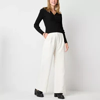 by&by-Juniors Wide Leg Pleated Pant