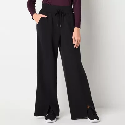 Xersion Womens Scuba Mid Rise Wide Leg Pull-On Pants