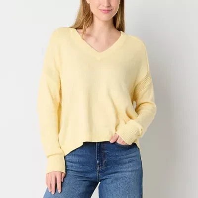 a.n.a Womens V Neck Long Sleeve Pullover Sweater