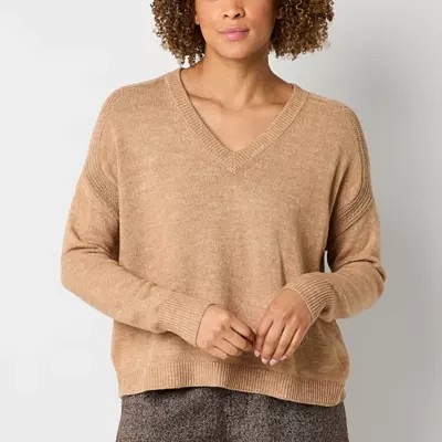 a.n.a Womens V Neck Long Sleeve Pullover Sweater