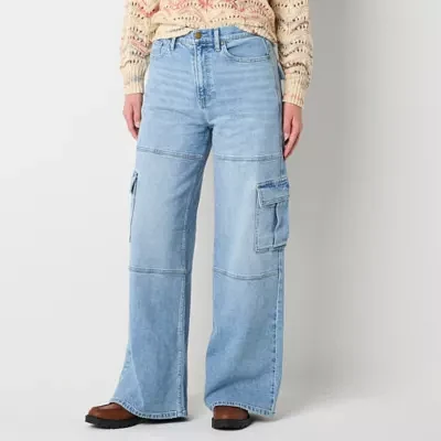 a.n.a Cargo Womens Highest Rise Wide Leg Jean