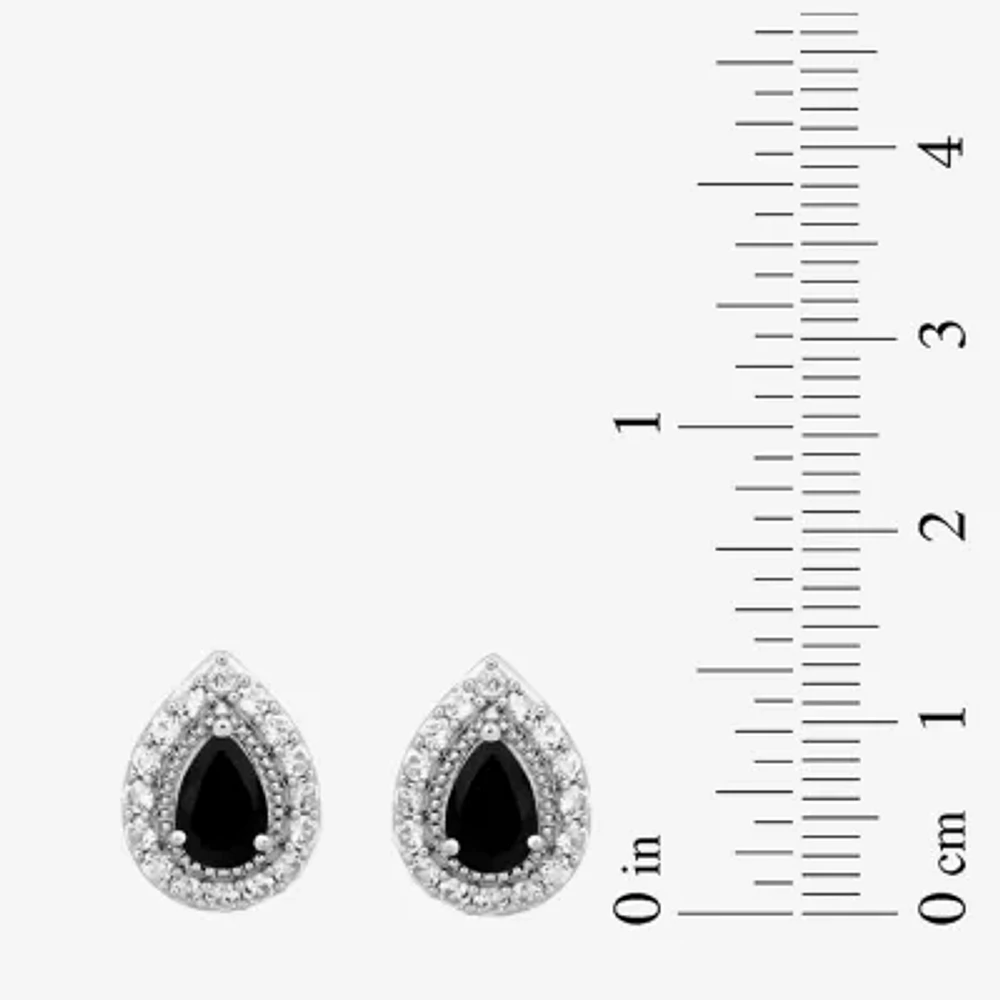 Gemstone Sterling Silver 2-Pc Pear Jewelry Set