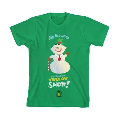 Little & Big Boys Crew Neck Short Sleeve Elf Graphic T-Shirt