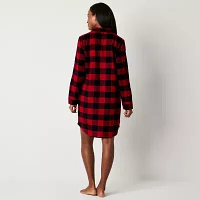 North Pole Trading Co. Womens Flannel Long Sleeve Matching Family Nightshirt