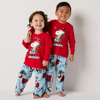 Little Unisex Peanuts Snoopy 2-pc. Christmas Matching Family Pajama Set