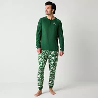 North Pole Trading Co. Mens Long Sleeve 2-pc. Matching Family Pant Pajama Set